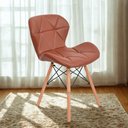 Ver imagem 2 de Kit 02 Cadeiras Charles Eames Eiffel Slim Wood Estofada - Marrom