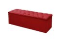 Ver imagem 3 de Kit Cabeceira e Calçadeira Baú Mirage Solteiro 120cm Renascer Decor:Vermelho