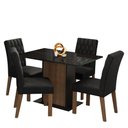 Ver imagem 2 de Conjunto Sala de Jantar Mesa Tampo de Vidro 4 Cadeiras Madesa