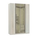 Ver imagem 1 de Guarda-roupa Solteiro Luciane 4 Portas 3 Gavetas Prime Plus Alumínio com Vidro Reflecta