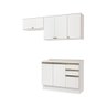 Armário de Cozinha Compacta 3 Gavetas 100% Mdf 200cm Branco Celeste Kappesberg - 1