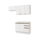 Ver imagem 1 de Armário de Cozinha Compacta 3 Gavetas 100% Mdf 200cm Branco Celeste Kappesberg
