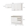 Armário de Cozinha Compacta 3 Gavetas 100% Mdf 200cm Branco Celeste Kappesberg - 3