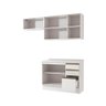 Armário de Cozinha Compacta 3 Gavetas 100% Mdf 200cm Branco Celeste Kappesberg - 5