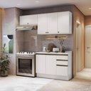 Ver imagem 2 de Armário de Cozinha Compacta 3 Gavetas 100% Mdf 200cm Branco Celeste Kappesberg