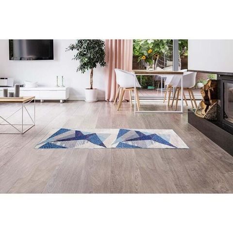 Passadeira Belga Liege 4 Azul-Bege 0,66x2,10M - Edantex