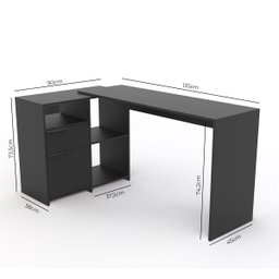 Escrivaninha Durango New - Preto - 5