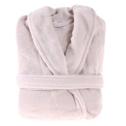 Roupão Plush Microfibra P Com Bolso Manga Longa 180G/M² Cream - Bene Casa - 1