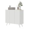 Gabinete Banheiro 3 Portas Retrô 90cm Multimóveis MP5030 Branco - 2
