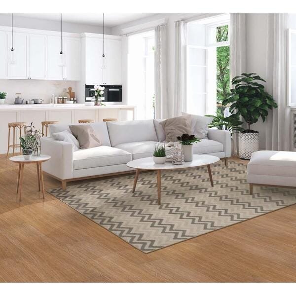 Tapete para Sala Herat Capri 3090-W Bege 1,50x2,00M - São Carlos - 1