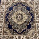 Ver imagem 5 de Tapete Persa Azul com Bege Ideal para Quarto e Sala 100x150