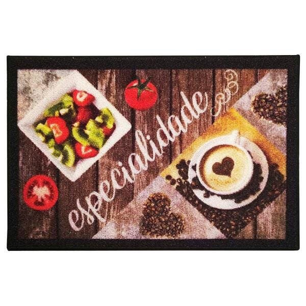 Tapete para Cozinha Clean 5 Marrom-Bege 0,40x0,60M - Edantex - 1