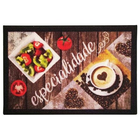 Tapete para Cozinha Clean 5 Marrom-Bege 0,40x0,60M - Edantex