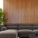 Ver imagem 4 de Painel Ripado de Madeira Ecológica 290x16x9 Mm Wpc Parede Cor Freijo