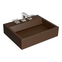 Ver imagem 2 de Lavatório Retangular com Mesa e Válvula Oculta 56x46cm Marrom Fosco - L.87.22