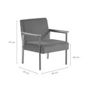 Ver imagem 5 de Kit 2 Poltronas Decorativas Trindade Estilo Industrial em Veludo Verde