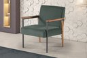 Ver imagem 3 de Kit 2 Poltronas Decorativas Trindade Estilo Industrial em Veludo Verde