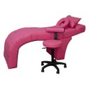 Ver imagem 1 de Maca Estética Charme + Mocho Tapeçado Corino - Sofa Store Cor:corino Pink