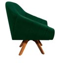 Ver imagem 3 de Poltrona Decorativa Giratória Mm30 Giovana Suede Verde D01- D'Rossi