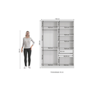Ver imagem 3 de Guarda-Roupa Solteiro 2 Portas de Correr 2 Gavetas Branco - Kappesberg