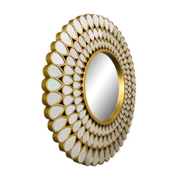 Espelho Decorativo Dourado Speculum 40x40x4,5cm - D'Rossi - 3