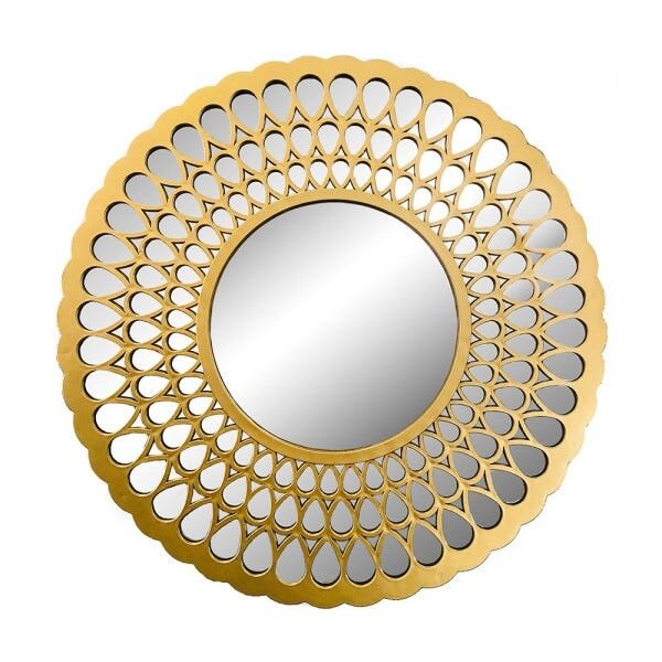 Espelho Decorativo Dourado Speculum 40x40x4,5cm - D'Rossi - 1