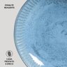 Conjunto 6 Pratos Fundos Cerâmica Azul 830ml Linhas Breeze Porto Brasil Massa Sopa Jantar - 8