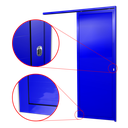 Ver imagem 3 de Porta de Correr Suspensa Lambril Dir L.25 Azul 210x90 Brimak