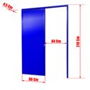 Ver imagem 4 de Porta de Correr Suspensa Lambril Dir L.25 Azul 210x90 Brimak