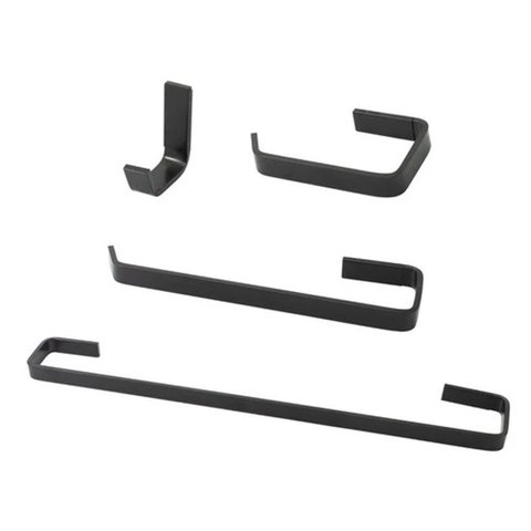 Acessórios  Banheiro 4 Peças Preto Fosco