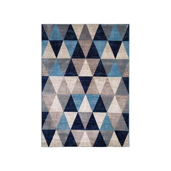 Tapete para Sala Belga Antuérpia 6 Azul-Bege 2,50x3,00M - Edantex - 4