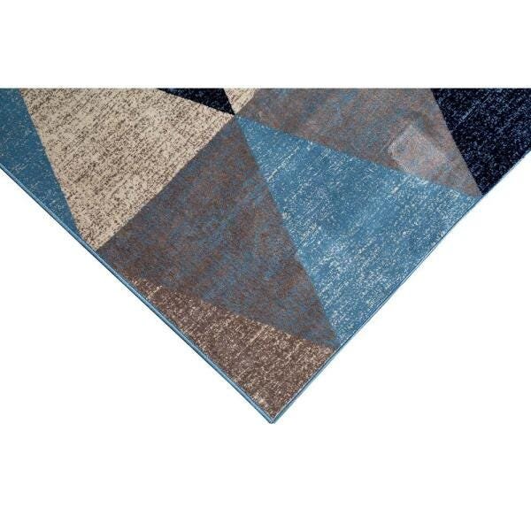 Tapete para Sala Belga Antuérpia 6 Azul-Bege 2,50x3,00M - Edantex - 2