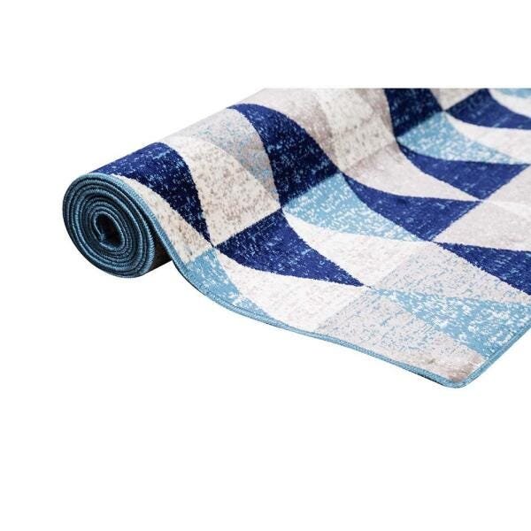 Tapete para Sala Belga Antuérpia 6 Azul-Bege 2,50x3,00M - Edantex - 3
