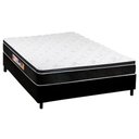 Ver imagem 1 de Cama Box Casal: Colchão Espuma Castor D45 Black e White Air + Base CRC Courano Black(138x188)