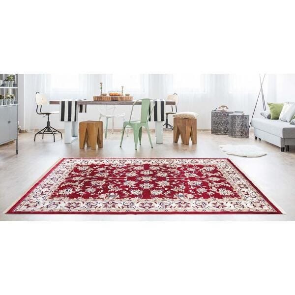 Tapete para Sala Belga Bruxelas 6 Vermelho 1,00x1,40M - Edantex - 1