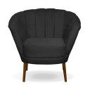 Ver imagem 3 de Poltrona Pétala Flor Decorativa Suede Preto