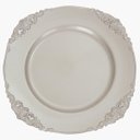 Ver imagem 1 de Sousplat Redondo Decorativo Natalino Prata 35x35x35 cm D'Rossi