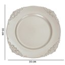 Ver imagem 3 de Sousplat Redondo Decorativo Natalino Prata 35x35x35 cm D'Rossi