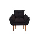 Ver imagem 3 de Kit 05 Poltrona Opala Sofá Sala, Quarto, Escritório Suede Cor:preto