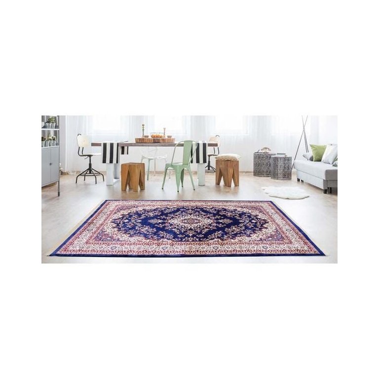 Tapete para Sala Belga Bruxelas 7 Azul 2,00x2,50M - Edantex