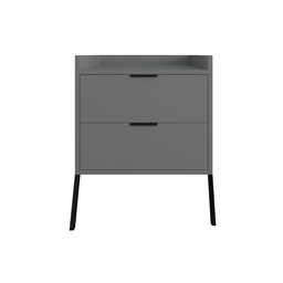 Mesa de Cabeceira Retrô com 2 Gavetas Asher 45cm - 3
