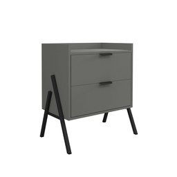 Mesa de Cabeceira Retrô com 2 Gavetas Asher 45cm - 6