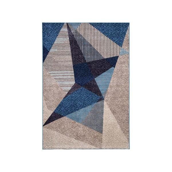 Tapete para Sala Belga Liege 4 Azul-Bege 1,00x1,40M - Edantex - 3