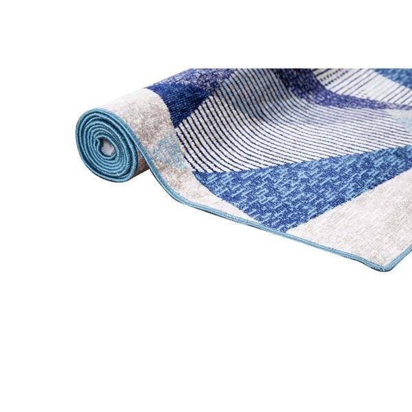 Tapete para Sala Belga Liege 4 Azul-Bege 1,00x1,40M - Edantex - 2