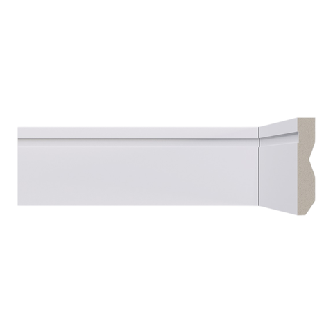 Rodapé Poliestireno Frisado Branco 07cm X 13mm X 2,20m