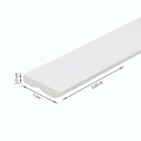Ver imagem 2 de Rodapé Poliestireno Frisado Branco 07cm X 13mm X 2,20m