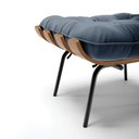Ver imagem 5 de Puff Costela Suede Azul Marinho Base Metal D’Rossi