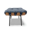 Ver imagem 4 de Puff Costela Suede Azul Marinho Base Metal D’Rossi