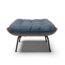 Ver imagem 3 de Puff Costela Suede Azul Marinho Base Metal D’Rossi