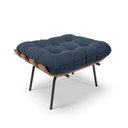 Ver imagem 1 de Puff Costela Suede Azul Marinho Base Metal D’Rossi